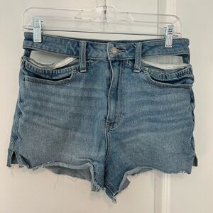 Hollister Cut Out Jean Shorts 7/28W